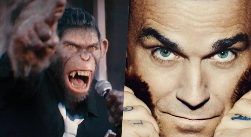 Befutott az első előzetes Robbie Williams bizarr életrajzi filmjéhez, amelyben egy CGI-majom játssza a rocksztárt