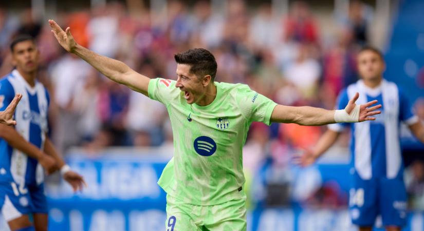 La Liga: Lewandowski mesterhármasával aratott magabiztos győzelmet a Barcelona az Alaves ellen – videóval