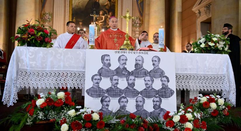 A veszprémi érsek celebrálta a szentmisét Aradon