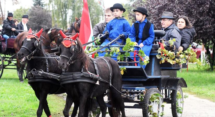 Látványos szüreti felvonulás és bál színesítette a hétvégét Tiszapüspökiben – galériával videóval