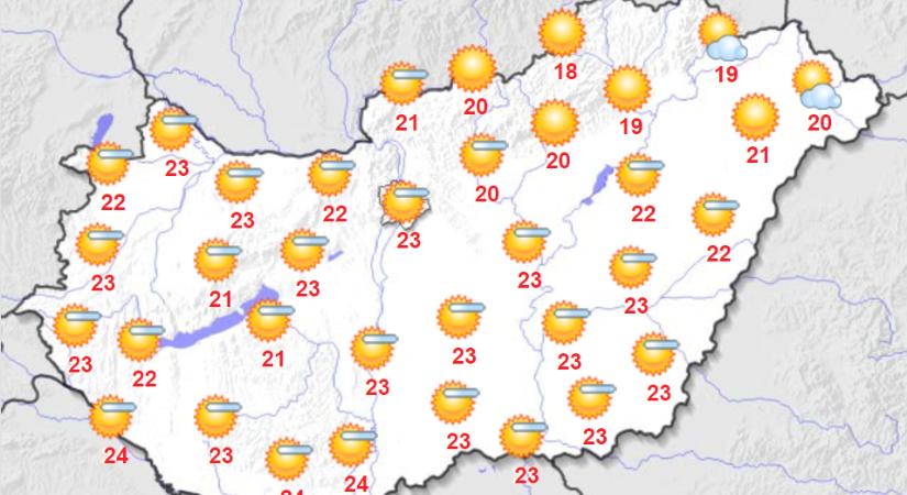 Felhőkre és közepes hőmérsékletre számíthatunk