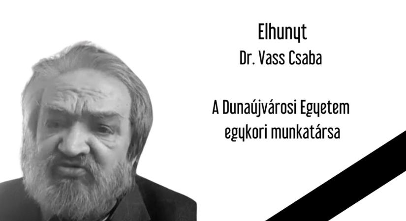 In Memoriam Dr. Vass Csaba (1948-2024)