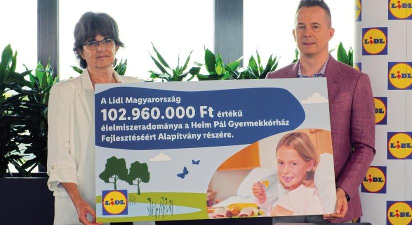 Több mint 100 millió forint értékű adománnyal támogatja a Lidl a Heim Pál Gyermekkórházat