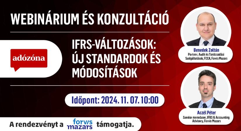 IFRS-változások: új standardok és módosítások – webinárium