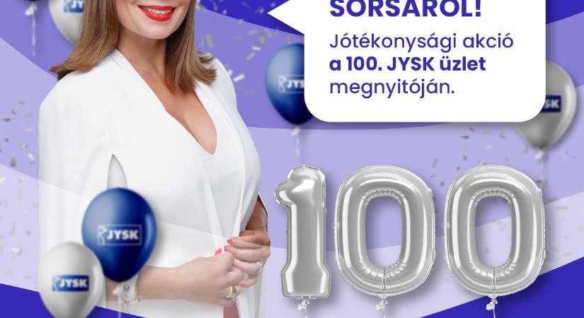 Adományozással ünnepli 100. áruházának nyitását a JYSK Magyarország