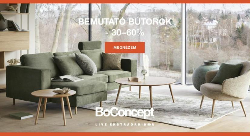 30-60% kedvezménnyel megvásárolható bemutató bútorok a BoConcept bemutatótermekben!