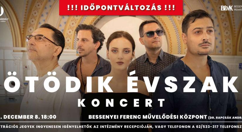 Decemberben lesz az Ötödik Évszak koncert a BFMK-ban