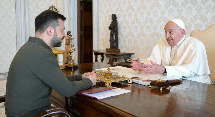 Volodimir Zelenszkij a Vatikánban találkozott Ferenc pápával