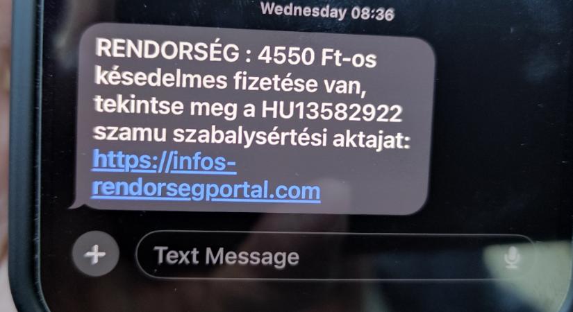 Nem kéri büntetés befizetését SMS-ben a rendőrség!