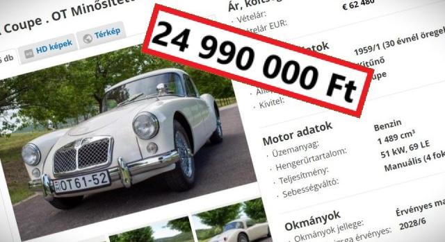 Te megvennéd ezt a használt MG-t 25 millióért?