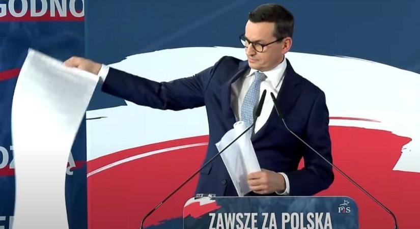 Morawiecki keményen bírálta Tusk kormányzását: „Száz ígéretet tettek száz napra, de háromszáz nap telt el és háromszáz hazugság”