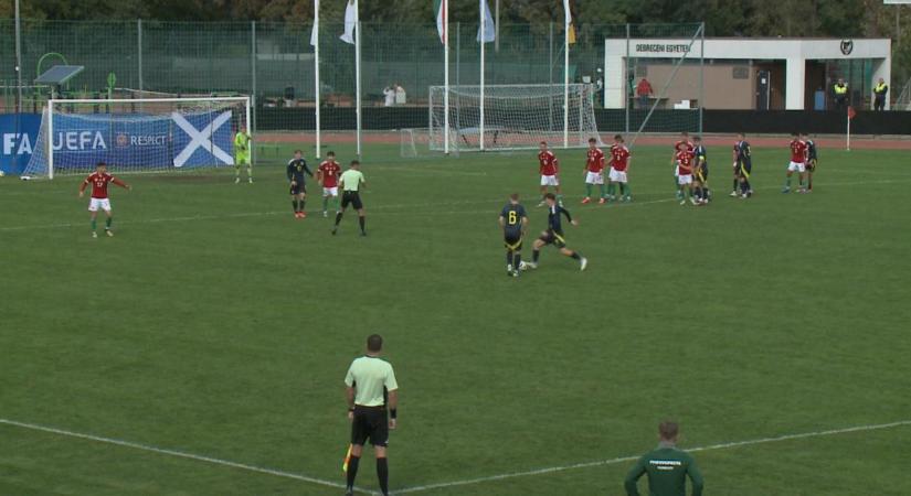 A héten másodszor is vereséget szenvedett Skóciától a magyar férfi U19-es labdarúgó-válogatott – videóval