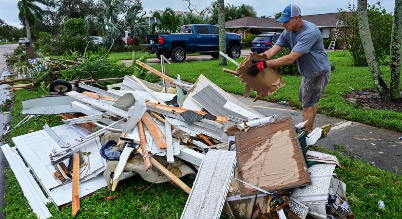 Joe Biden repülővel tett szemlét a hurrikán sújtotta Floridában