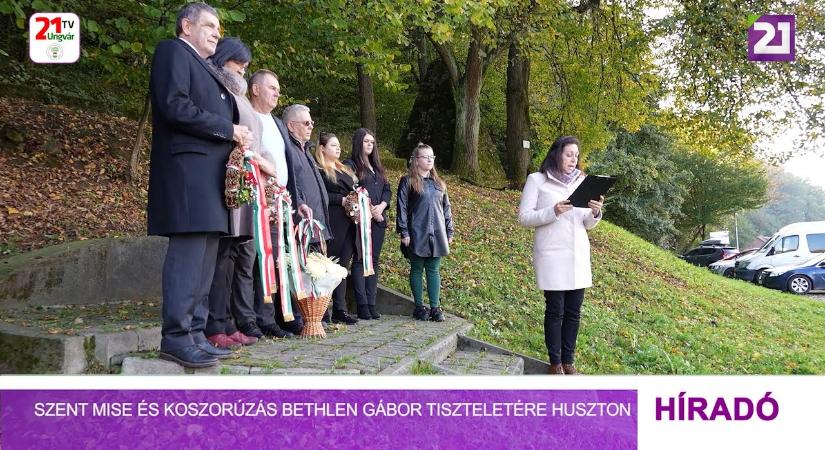 Szent mise és koszorúzás Bethlen Gábor tiszteletére Huszton (videó)