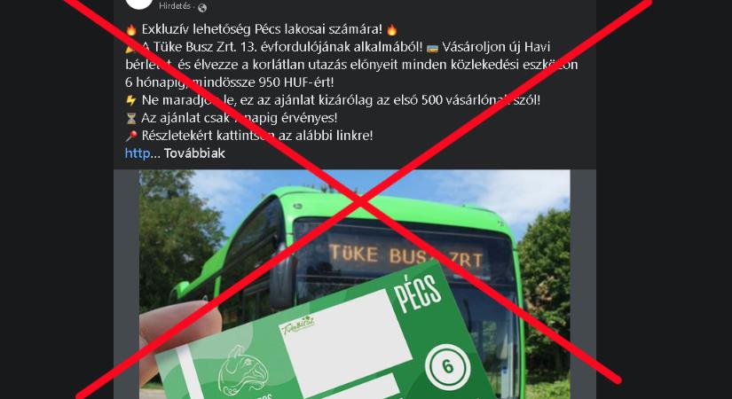 Majdnem csalók áldozata lett egy pécsi utas: nincs ingyenes buszozás!