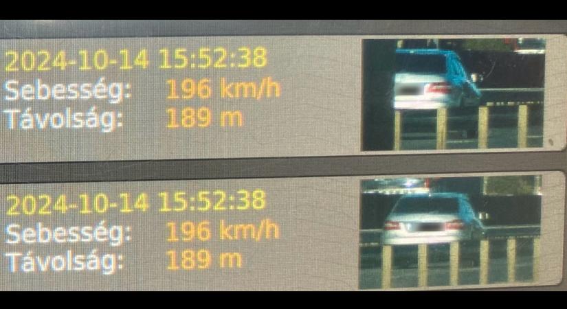 90-es táblánál 196 km/órával ment egy Mercedes Debrecennél