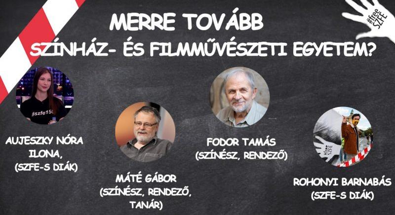 Fodor Tamás, Máté Gábor és az SZFE-diákjai tartottak kerekasztal beszélgetést