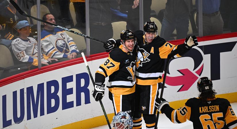 Crosby és Malkin újabb rekordja – őrült meccsen nyert a Pittsburgh