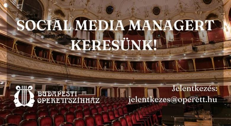 Az Operettszínház social media managert keres