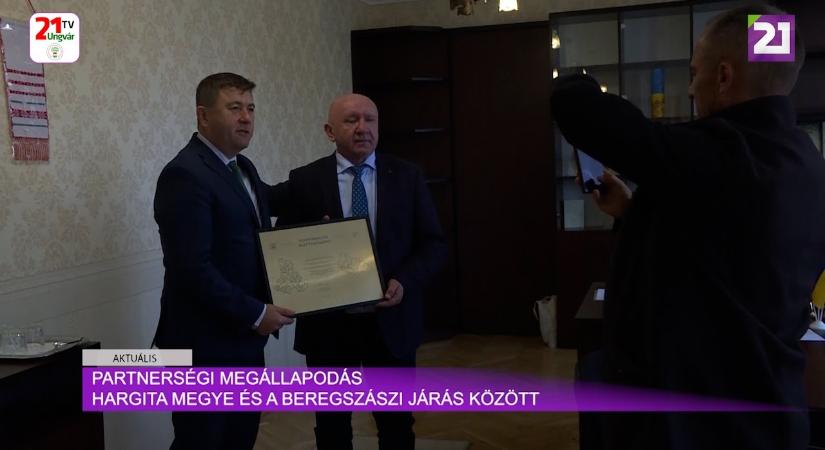 Aktuális (2024.10.18) Partnerségi megállapodás Hargita megye és a Beregszászi járás között (videó)