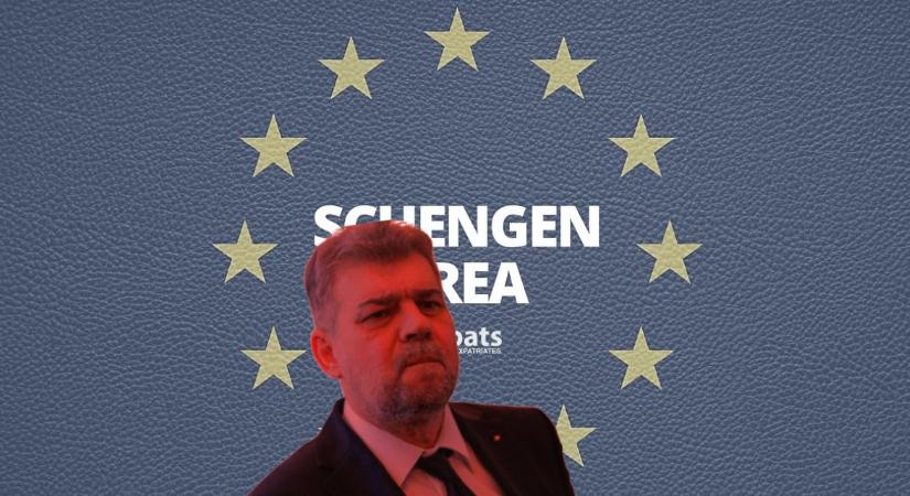 Ciolacu úgy lengeti a Schengen-zászlót, mintha román–magyar meccsen szurkolna…