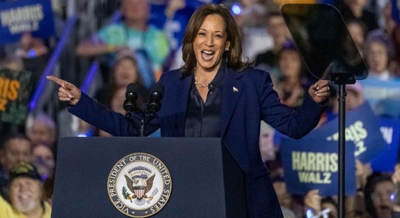 Kamala Harris gyilkosozza Orbán Viktort