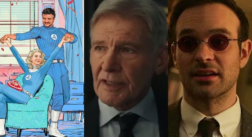 A Fantasztikus Négyes híres robotja, Harrison Ford Vörös Hulkja és Daredevil jelmeze is látható a Marvel új logóján