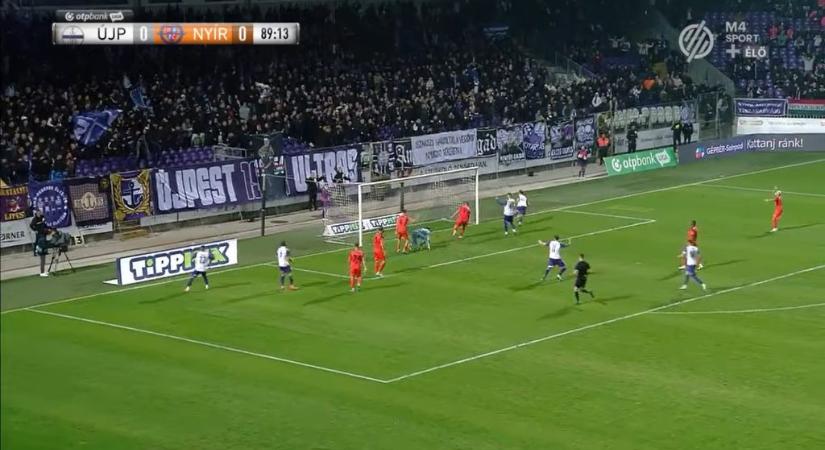 A 90. percben jött a dráma az Újpest meccsén