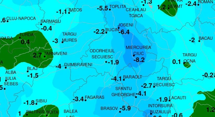 Az idei ősz leghidegebb reggelére ébredt Székelyföld