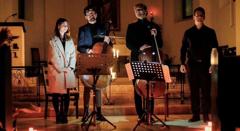 A cselló hangja - Gyertyafényes jótékonysági koncert az öttevényi templomban – Fotók, videó