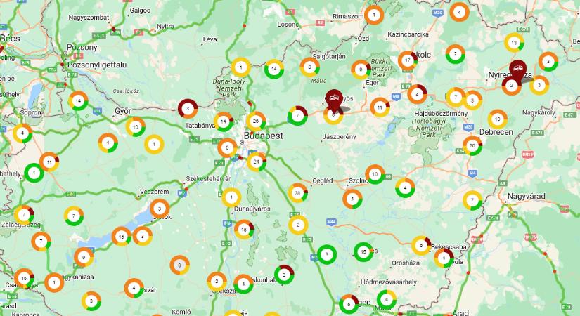 Torlódások, útfelújítások országszerte - vasárnap esti útinform