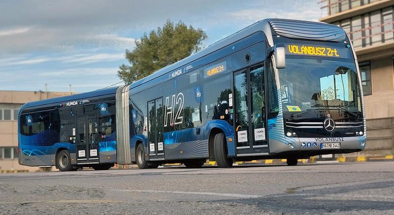 Érd és Budapest között folytatódik a csuklós hidrogén üzemanyagcellás autóbusz tesztje