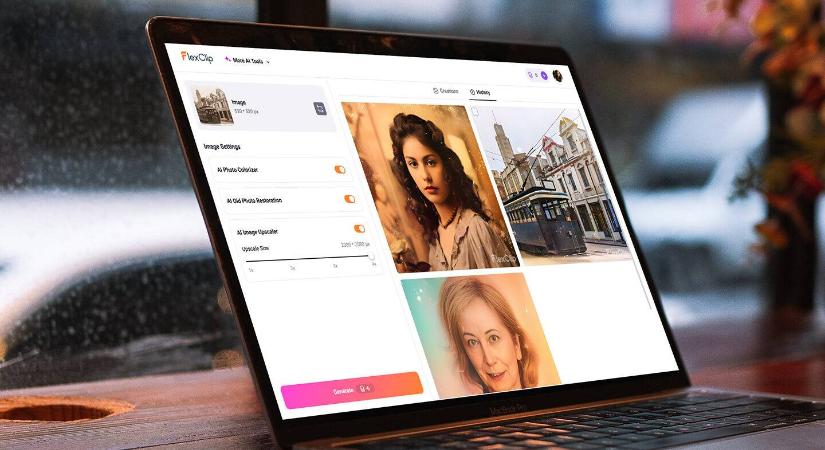 Régi fényképek helyrehozása online, AI segítséggel