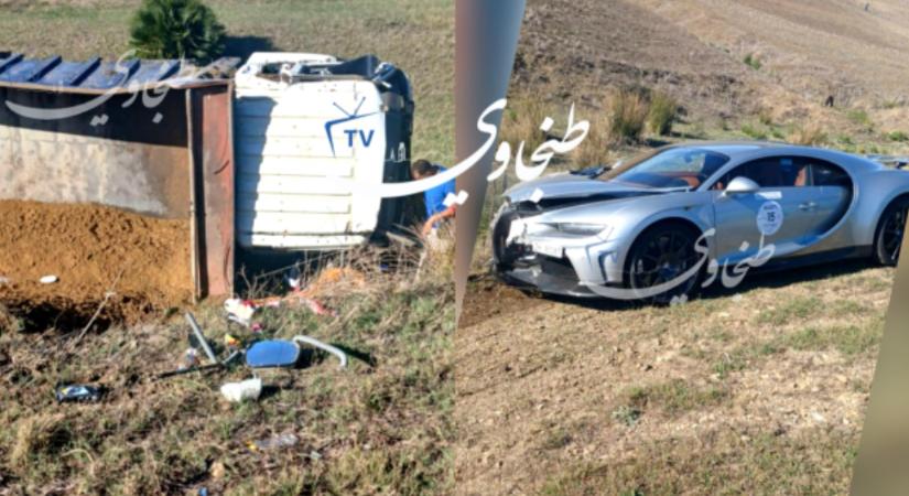 Videó: két Bugatti Chiront is lezúztak Marokkóban, az egyik felborított egy teherautót