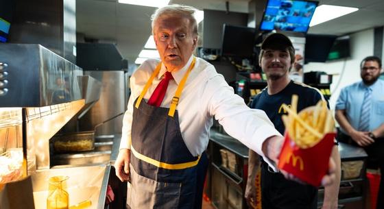 Teljesen hiábavalóan lett botrány Trump McDonald's-os krumplisütéséből