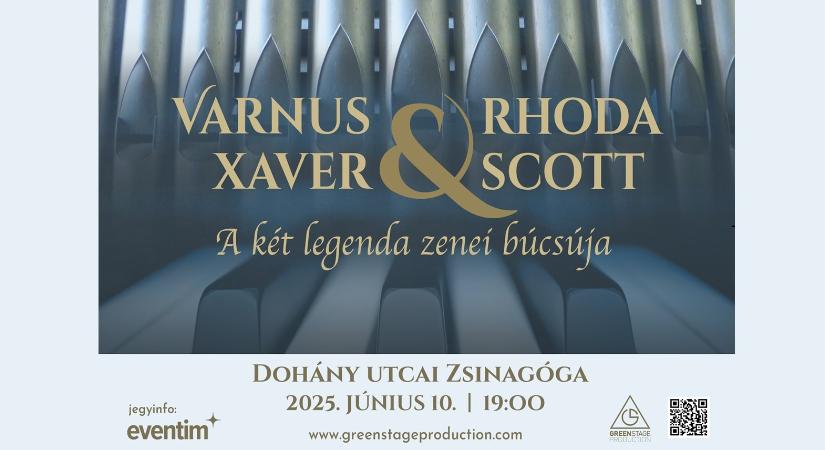 Varnus Xaver & Rhoda Scott: A Két élő legenda zenével búcsúzik egymástól