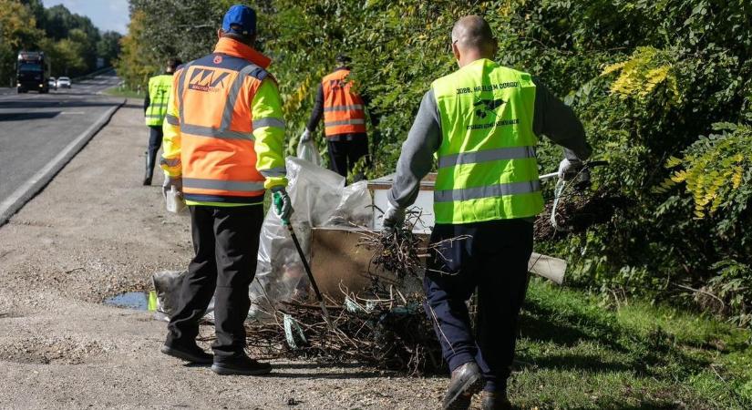 Éles lőszert is találtak a közutasok az utak mentén, amikor szedték a szemetet