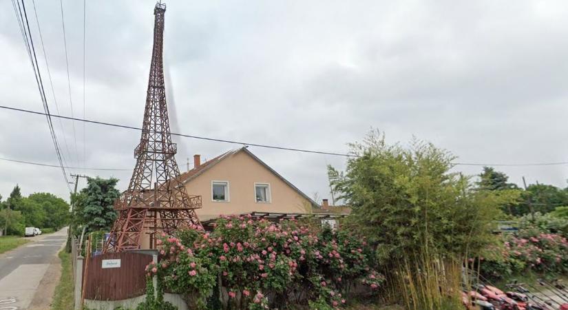 A külföldiek is imádják a békéscsabai Eiffel-tornyot, ami 25 éve áll egy ház kertjében