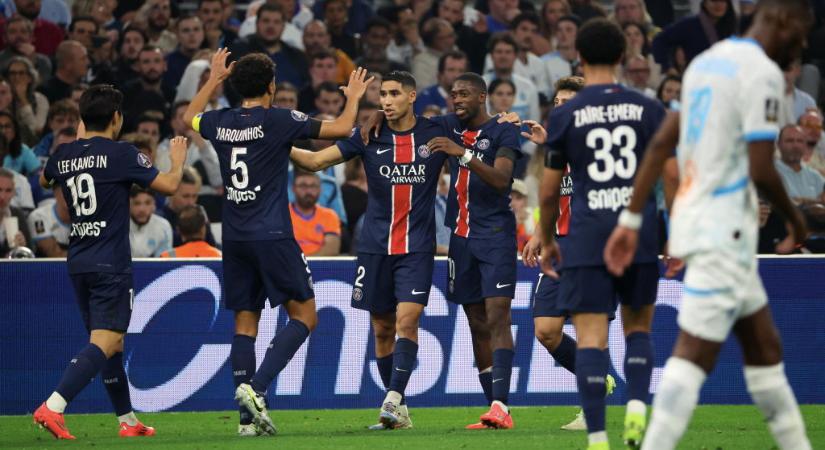 Ligue 1: sima győzelmet aratott a Marseille elleni derbin a PSG – videóval