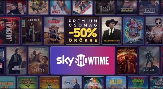 A SkyShowtime „fél áron örökre” ajánlattal vezeti be új Prémium előfizetését