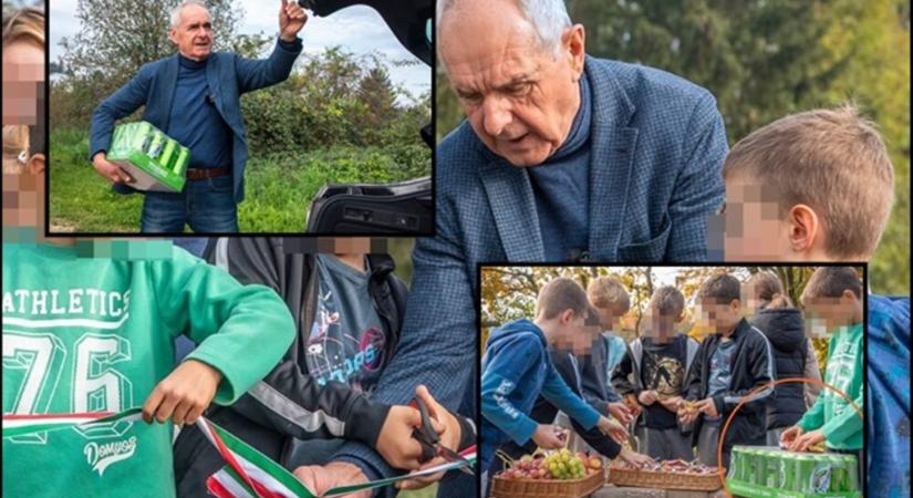 Polgármesteri játszótéravató egy tálca sörrel, pálesz-igérvénnyel, ja és gyerekekkel