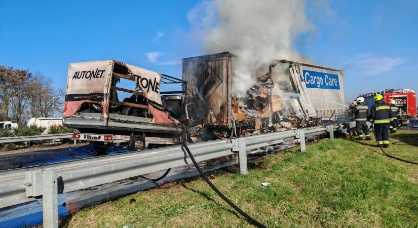 Súlyos baleset az M1-es autópályán, megállították a forgalmat, óriási a torlódás