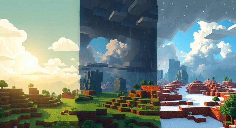 Minecraft stílusú időjárás jelentés Chrome-hoz, a nyitólapokra