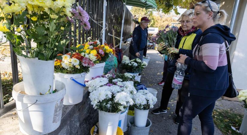 Megnéztük, milyen a koszorúkínálat a temető környékén