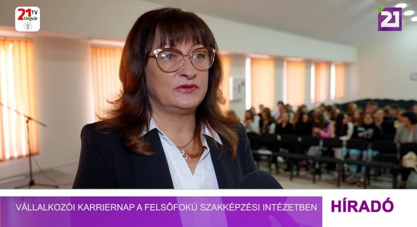 Vállalkozói karriernap a felsőfokú szakképzési intézetben (videó)