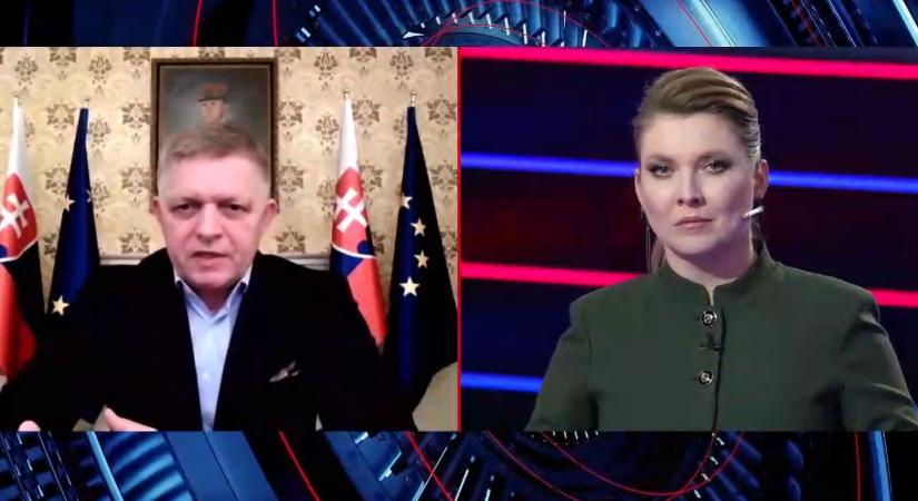 Fico az orosz állami tévének: A Nyugat erőszakosan elnyújtja az ukrajnai háborút azzal, hogy pénzügyi segélyeket és fegyvereket küld Kijevnek