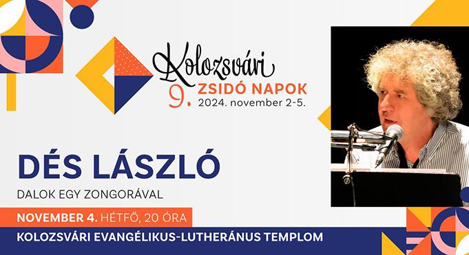 Dés László szólókoncert, klezmer, dzsessz is lesz a 9. Kolozsvári Zsidó Napokon