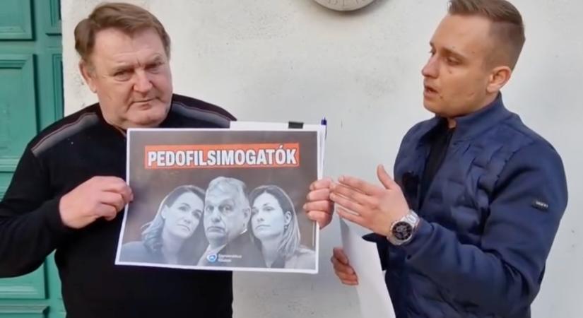 Feljelentést tett a DK-s képviselő ellen Pócs János, amiért az „pedofilsimogatók” plakátot ragasztott ki