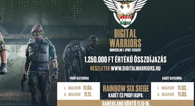 Novemberben jön a Digital Warriors – Honvédelmi E-sport verseny profi és kadét R6S kupája