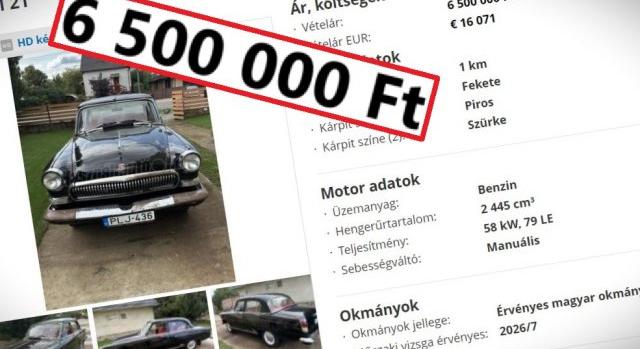 6,5 millióért minden nap megállhat a házad előtt a fekete Volga